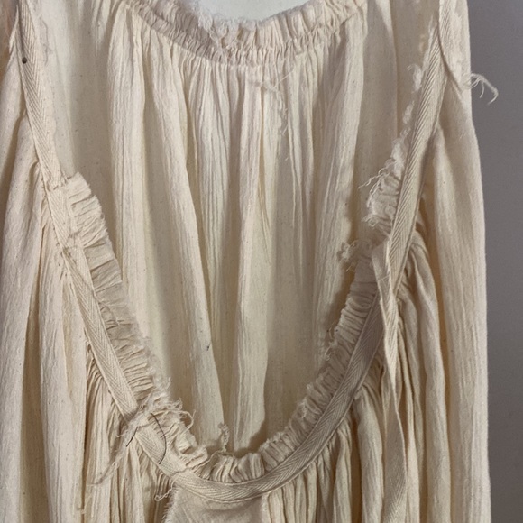 Loup Charmant gather Nova dress in natural gauze cotton - Picture 4 of 8